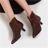 Wonders Flexfit Croc High Heel Boot - Cognac Croc